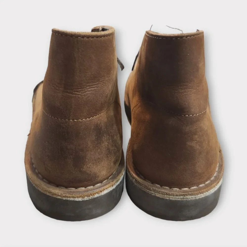 Clarks Bushacre 2 Chukka Boots in Brown Brushed Leather 10